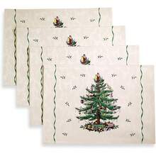 Avanti Linens Spode - Manteles Individuales, Accesorios de Cocina navideños, decoración del hogar de Navidad, Juego de 4 (colección de árbol de Navidad) - 213.4 x 152.4 cm (Juego de 1) - Ver 3