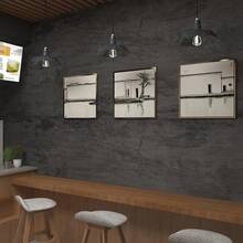 1 Roll Matte Grey Concrete Contact Paper Peel And Stick DIY Vinyl Self Adhesive Wallpaper Tile Sticker For Countertops Walls Drawer Living Room Furniture Bedroom Kitchen Bathroom House Home Decor - Dark Grey - View 4