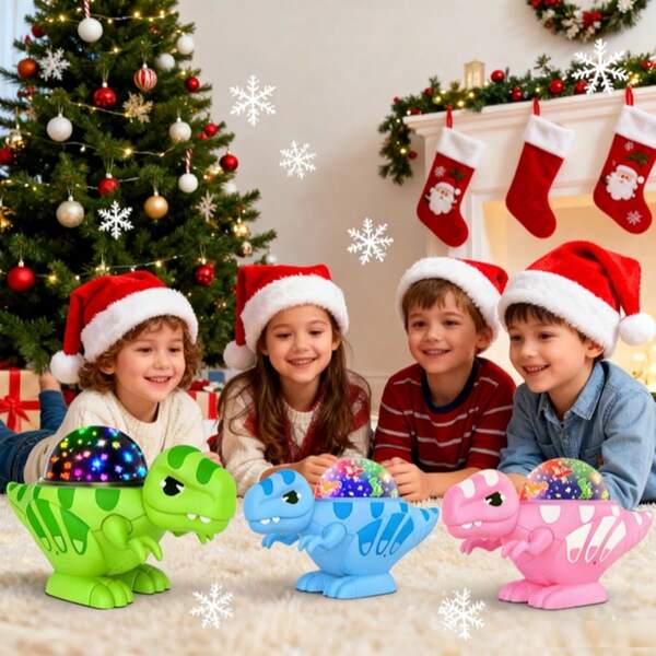 Proyector de luz nocturna de dinosaurio para niños, 8 modos de iluminación + 2 películas, proyector de estrellas para niños, luz nocturna para niños, rotación de 360° + estrellas talla grande silenciosas para el techo, compañero para la hora de acostarse, se usa una película a la vez (reutilizable), verde, regalos / decoraciones, verde