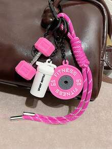 Yogodlns Móc khóa hình tạ mini, móc khóa bình nước, móc khóa hình tạ tay, phụ kiện trang trí túi tập gym độc đáo, móc khóa hình tạ tập thể dục, quà tặng cho người yêu thể dục, mặt dây chuyền bình nước tập luyện. - Nhiều màu - Xem 6