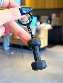 Sports Fan Mobile Phone Lanyard, Creative DIY Mini Dumbbell Keychain Pendant, Couples Car Bag Key Chain, Sports Small Hanging Decoration