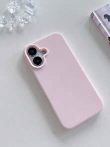 1pc Cute Solid Color Matte Large Hole Full Coverage TPU Shockproof Phone Case Compatible With Apple 17/16/15/14/13/12/11/XSMAX/X/XS/XR/7PLUS/8PLUS/7/8 - 款式1(1pc) - 查看 3
