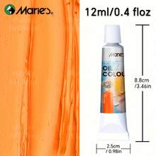 Marie's 玛丽艺术家油画颜料套装，12/18 色，色彩鲜艳浓郁，颜料浓度高，每支 12 毫升/0.4 液盎司，专业艺术用品礼品，适用于画布、纸张、工艺绘画，适合艺术家、成人及所有年龄段，生日等场合皆宜。 - 均碼 - 查看 6