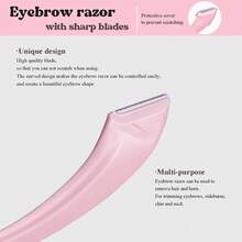 6-Piece Professional Eyebrow Grooming Kit With Razor, Tweezer, Eyelash Curler, False Eyelash Tool, Scissors, Comb - Women's Kit