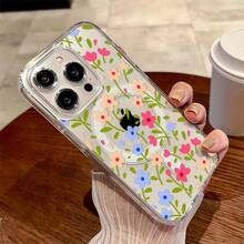 Funda magnética transparente de alta definición anti-caída, con diseño innovador de flor de primavera, funda de protección para teléfono personalizada y sencilla, a prueba de golpes y anti-caída, duradera y resistente a las manchas, adecuada para todas las series de teléfonos , compatible con  17/17 Pro/17 Pro Max/17 Air/ 16/16 Pro/16 Pro Max/16 Plus/ 15/15 Pro Max/15 Pro/15 Plus/ 14/14 Pro/14 Plus/14 Pro Max/ 13/13 Pro/13 Pro Max/12/12 Pro/12 Pro Max/11/11 Pro/11 Pro Max/XR/X/XS/XS Max - Transparente 925 - Ver 4