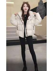 Women Winter Coats - Brown - View 6