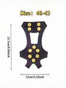 1 Pair Winter Anti-Slip Rubber Shoe Spikes, Unisex Ice Traction 10-Teeth Crampons, For Snow And Ice, Black, Easy To Install, For Outdoor Safety, Winter Traction, Ice Grip Spikes, Simple Installation, Non-Slip Material, High Friction Rubber Cleats, Traction Anti-Slip Spikes, For Walking On Ice, Outdoor Workers, Shoe, Spring Summer Picks, Brides Maid Gifts, Room, Bedroom Decor, Bedroom Decor, Beach, Travel, For Men, For Women, Vacation, Women's Day, Travel Essentials, Wedding Favors, Y2k, Bedroom, Car Accessories Women, Kitchen Decor,Cute Stuff - Multicolor - View 14