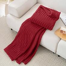 50x70 Inch Red Throw Blanket - Soft Fluffy Fleece, Cute Aesthetic, Sofa, Couch, Chair, Bed, Living Room Bedroom, All - Season Use, Plush Cozy Decorative Blanket - Red + XL Throw(50x70) - View 4