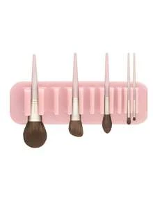 1pc Wall Mounted Makeup Brush Holder, Drying Rack. Silicone Portable Suction Cup Beauty Brush Drying Rack, Automatic Suction Display Rack. Beauty Storage, Storage&Storage Products, Home&Daily Necessities