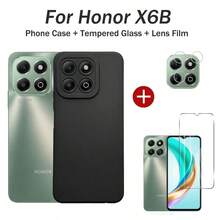 Ốp lưng 3 trong 1 chống sốc cho điện thoại Honor X6C, Honor X6B X7C X8C, kính cường lực + miếng dán bảo vệ + miếng dán màn hình, phụ kiện bảo vệ màn hình thiết yếu, thích hợp sử dụng hàng ngày, văn phòng, nhà. Bảo vệ màn hình điện thoại, phụ kiện điện thoại, chống thấm nước, chống rơi vỡ và chống trầy xước. - màu đen - Xem 2