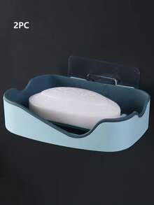 2 pezzi Portasapone da viaggio portatile montato a parete in plastica con drenaggio, per forniture da bagno e articoli da viaggio essenziali, accessori per la casa, gadget per il bagno, accessori per il bagno disponibili in quattro colori - Multicolore - Visualizzare 10