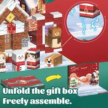 Magnetic Christmas Building Block Set, Magnetic Cubes In A Christmas Surprise Box - Multicolor - View 3