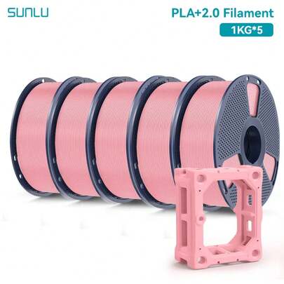 Filamento de impresora 3D SUNLU, 5KG, PLA + 2,0, filamento PLA más más más fuerte y 1000G/rollo, filamento 3D de 1,75mm compatible con impresión 3D FDM