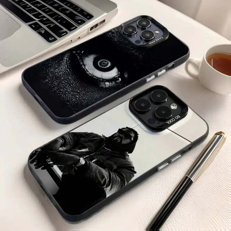Funda de Teléfono Damso Rapper para 17,16,15,14,13,12,11 Pro,Max,Plus Anti Caída Negra Mate Dura - Z6 - Ver 1