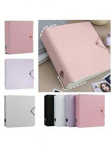 1pc 4-Grid Transparent Loose-Leaf Photo Albums, 2 Holes Pocket Storage Booklet Laser Cards Bills Stickers Invoices Notes Favorites Photo Albums Business Card Books, Exquisite Card Album Inner Page