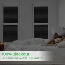 1卷黑色玻璃膜，100%遮光静电吸附窗膜，防紫外线，保护隐私，可拆卸塑料玻璃膜，适用于家庭和办公室，尺寸：17.72英寸*39.37英寸/17.72英寸*118.11英寸 - 黑色 - 查看 4