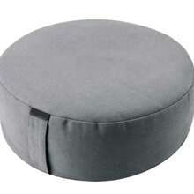 Round Meditation Cushion Yoga Mat - Made Of Polypropylene And Canvas, Comfortable And Soft, Suitable For Meditation And Yoga Practice, Multipurpose Tatami Mat, Can Be Used For Zen - Gray Single Pack, Also Available In Blue And Green - Multicolor - View 6