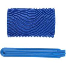 Rodillo de Pintura de Goma Azul con Efecto de Grano de con Mango Herramienta de decoración de Pared DIY - 1 - Ver 7