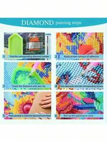 Mysterious Random 1 Diamond Painting, Including Animation, Animals, People, Cartoon Character Diamond Paintings, Easter Gifts, New Year Gifts, Christmas Gifts, Valentine's Day Gift Diamond Paintings, Home Wall Painting Art Decoration, Puzzle And Relaxation - 彩色 - 查看 4