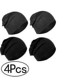 4顶轻薄透气的四季通用针织帽，适合睡眠、化疗、跑步、骑行、徒步、钓鱼等运动。 - A - 查看 11