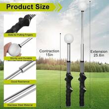 Retractable Swing Training Aid, Grip Trainer &Amp; Golf Swing Trainer For Warm-Up, Right-Handed Club For Indoor Pract...