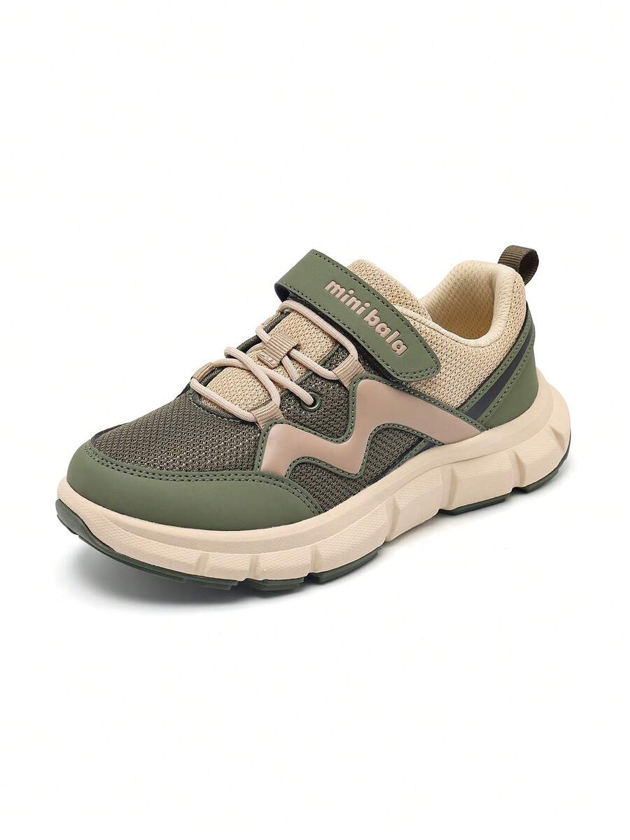 mini bala 儿童透气网面运动鞋 轻便男女童跑步鞋 2025 - 軍綠 - 查看 1