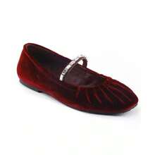 Kenneth Cole Women's Eimar Ballet Flats |  | Women Flats - 勃根地天鵝絨 - 查看 1