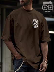 Oversized Streetwear T-Shirt Jesus Yeshua Christian Print REF 3253 VEST NERD - 鏽棕色 - 查看 4