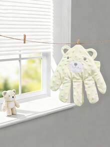 1只可爱小熊造型婴儿安抚手套，按压腹部和手部进行镇静，红豆填充内衬，可靠耐用，拉链设计，可拆卸清洗。 - 彩色 - 查看 4