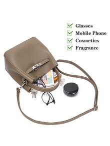 Classic Retro Women's Handbag, Fashionable Crossbody Bag-Wallet, Suitable For Women's Commute And Autumn/Winter Matching, Bags Ladies Elegant - Dark Grey - View 8