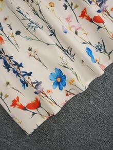2026 Spring/Summer Fashion: Casual, Elegant, Cute, Vintage, Random Print Pattern, Vacation Style, Bohemian Style Women's 2-Piece Set - Apricot - View 8