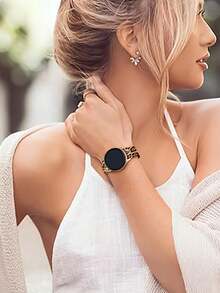 1pc Metal Mesh Sports Watch Band, Unisex, Fits 18mm/20mm/22mm Smart Watch, Fashion Milanese Metal Strap, Compatible With Amazfit, Galaxy Watch 3 (42mm/46mm), Galaxy Active 2 (40mm/44mm), Watch GT2