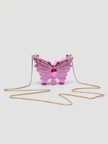1 Túi cầm tay mini đính đá lấp lánh màu vàng/bạc, Túi đựng đồ trang điểm thời trang đa năng dành cho nữ, Hộp đựng trang sức/tai nghe, Quà tặng cho nữ, Thích hợp cho ngày lễ tình nhân, tiệc tùng, đám cưới, hẹn hò, Có thể dùng làm túi đeo vai/túi đeo chéo, Ví đựng tiền xu thanh lịch cho nữ - Hồng - Xem 7