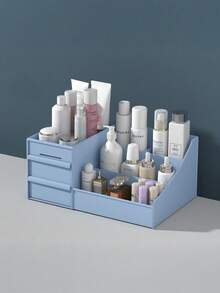 Makeup Organizer Box, Desktop Storage Stand, Rotating Pen Holder For Office Supplies And Cosmetic Brushes.Drawer-Style Vanity Box Dressing Table Surface Cosmetic Organiser Compartmentalised Storage Box Dormitory Storage Rack.Secret Santa Gifts For Women.Valentine's Day Gift.Christmas Gift. - Multicolor - View 10