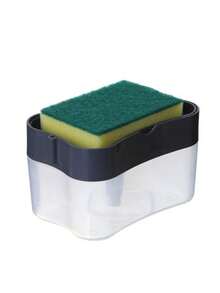 [Kitchen Cleaning Revolution] 1pc Easy Press-Type Kitchen Soap Dispenser, Made Of Durable Plastic, Includes Automatic Dispenser, Cleaning Cloth, Dish Brush, Contactless Press-Type Soap Dispenser And Storage Lid, Reusable Sponge - One-Button Automatic Dispensing, Dry And Wet Separation, Space Saving, Countertop Safety (Please Watch The Video Carefully For Usage Instructions) - Multicolor - View 14