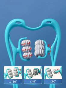 Multi-Functional Manual Neck Massager, Handheld Mini Neck Clamp Neck & Shoulder Massager For Fitness, Home Use Neck, Shoulder, Waist Kneading Massage Device - Multicolor - View 8