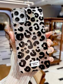 Letter Black Leopard Print