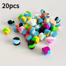 5/10/15/20 piezas Recipientes de silicona reutilizables de 0.07oz, Frascos de almacenamiento y viaje mini y lindos, Botellas cosméticas portátiles y convenientes, Adecuados para varios propósitos