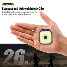 1个跑步灯，USB充电式头灯/手电筒，超亮LED头灯，带红、绿、白光，适用于钓鱼、徒步旅行、跑步、夜间遛狗、夜间安全、胸灯跑步装备。 - 彩色 - 查看 8