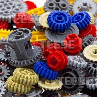 233pcs Gears-Differential Kit, Compatible With Technic Parts, For STEM MOC Project-Bulk-Blocks (Random Color)