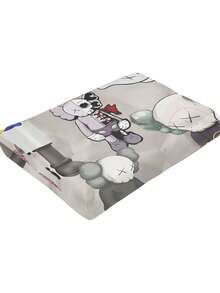 Kawss Kawaii Kaw  Blanket Flannel Blanket, Super Comfortable Winter Warm Blanket Summer Air Conditioning Blanket, Soft And Light Bed Sofa Decoration, Not Easy To Shed, - 黑色 - 查看 7