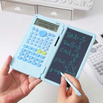 [Multicolor Foldable Scientific Calculator] Function Calculation + Built-In Writing Board + Portable Storage, Student Math Computation / Office Engineering Calculation / Exam Formula Recording, High-Quality Practical All-In-One Tool To Improve Learning And Work Efficiency