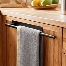 1个自粘式毛巾架 - 无需钻孔安装，壁挂式单杆浴室毛巾架，节省空间的现代设计，适用于淋浴房、浴缸和纸巾架，防锈且易于安装，是家庭浴室毛巾和配件收纳的理想之选。浴室配件 浴室工具 - 彩色 - 查看 10