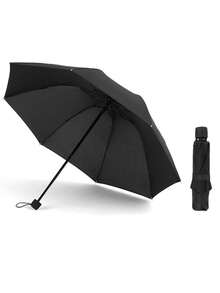 8骨手动折叠伞，三折伞，高密度防震面料，纯色旅行伞，8根伞骨，晴雨两用，遮阳伞，防风防轻雨，防水，雨季防水伞，简约商务伞，男女通用，单把伞，雨天礼物，广告伞 - 彩色 - 查看 16