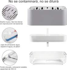 EstiloEMAGIE Dispensador de Jabón Cocina: Jabonera Despachador de Jabon Liquido para Trastes de Cocina Soap Dispenser con Esponja para Fregadero 380 MLVersión mejorada - 330 ml - Ver 5