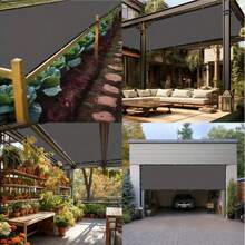 High-Durability Outdoor Sunshade Net - UV & Heat Resistant, Large Shade Sail For Patio And Garden, Grey - Grey - View 7