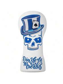 Blue Top Hat Skull Golf Club Head Cover - Protective Durable Gear For Golf Enthusiasts & Gothic Style Lovers | Perfect For Daily Practice, Tournament Matches & Weekend Outings - Blue - View 10