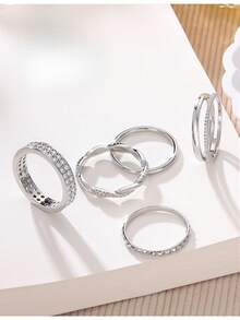 Milacolato Non Tarnish Gold Silver Stackable Rings For Women - 14K Gold Plated Waterproof Stacking Thin Chunky Bands Cubic Zirconia Thumb Ring Set 2-4mm  Statement Promise Engagement Rings Size 5-10 - Vàng - Xem 11