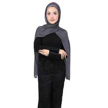 Modal Cotton Hijab Scarf For Women With Undercap Set,CharcoalGray - CharcoalGray - View 5