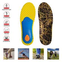EVA Insoles With Perforations, Arch Support - Shock-Absorbing And Comfortable Lining For Running And Hiking, Yellow Design Conforms To Body Curves To Enhance Stability And Cushioning, Hiking Gear | Athletic Style | Flexible Material, Hiking Accessories - Multicolor - View 3